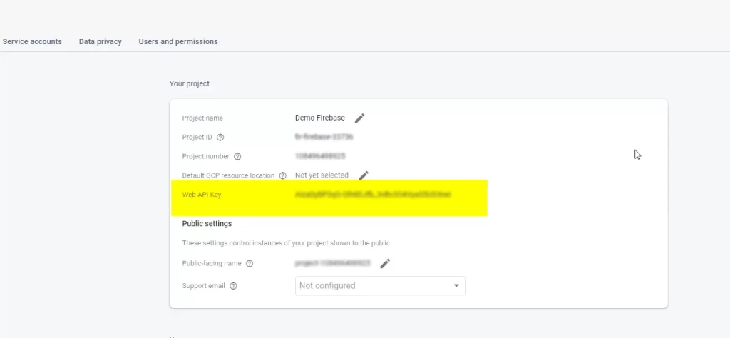 firebase configuration